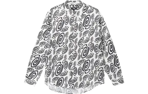 Stussy Shirts Men's Black White Moderate