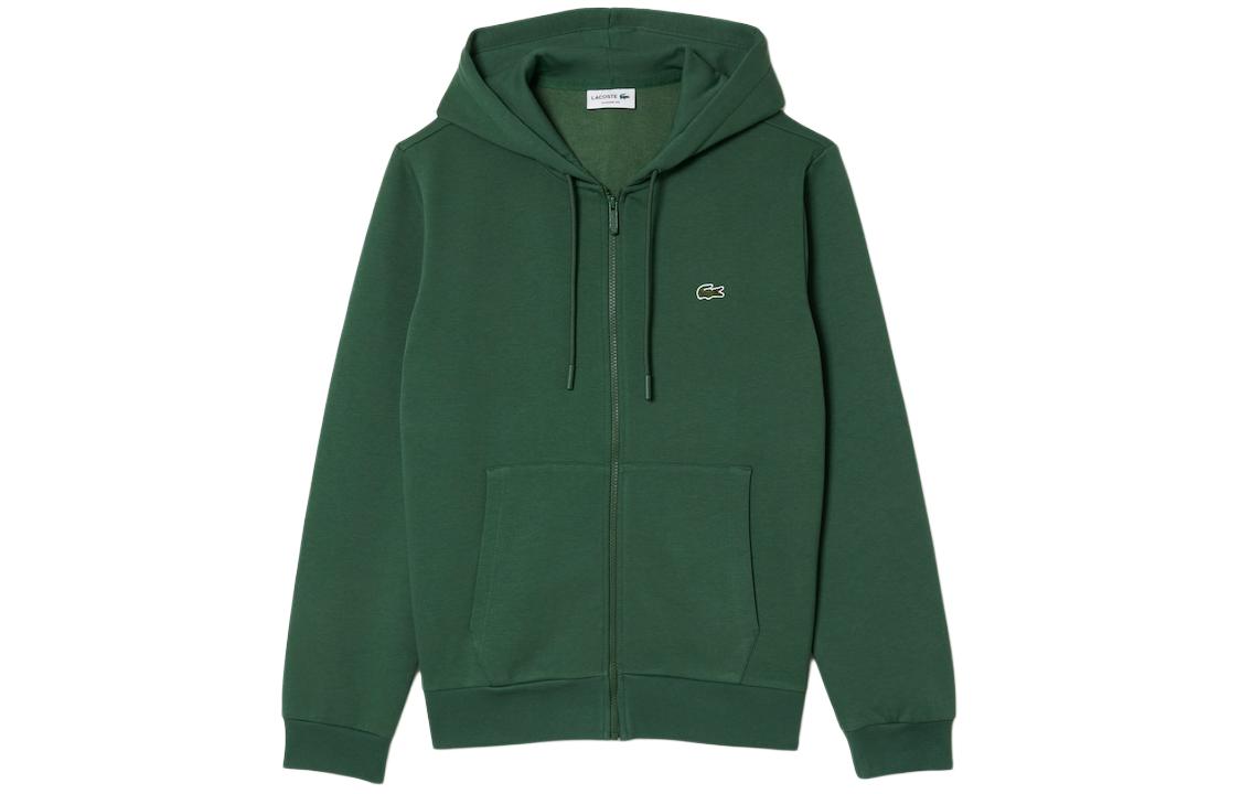 Мужское худи LACOSTE SH9626-SMI (темно-зеленое)