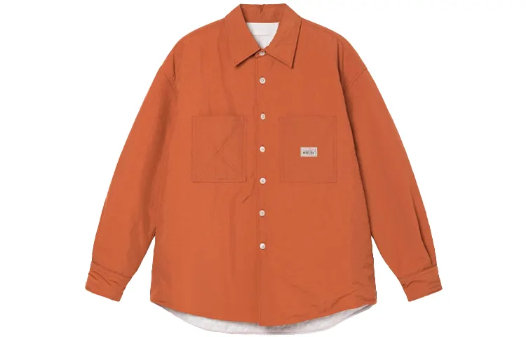 Stussy X OUR LEGACY Shirts Men's Orange Pointed Collar Moderate Shirt