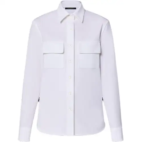 LOUIS VUITTON Double Flap Pocket Shirt Men's White
