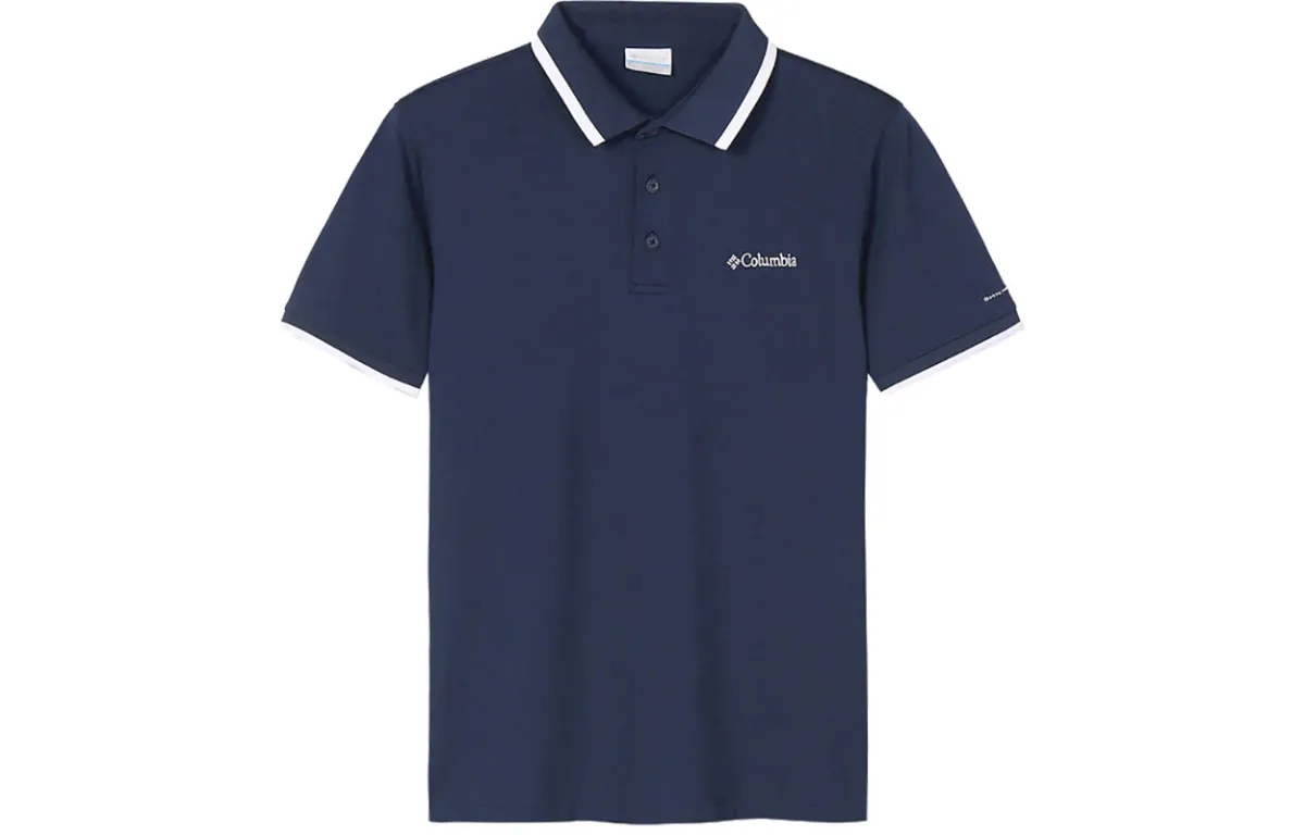 Columbia Polo Shirts Men's Navy Blue Moderate