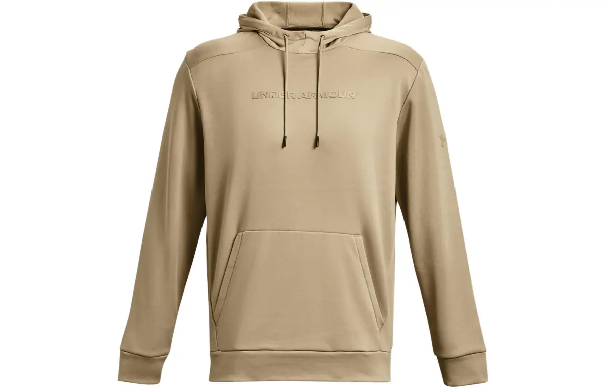Under Armour Fleece Sweatshirts Men's Khaki Hooded Moderate Regular