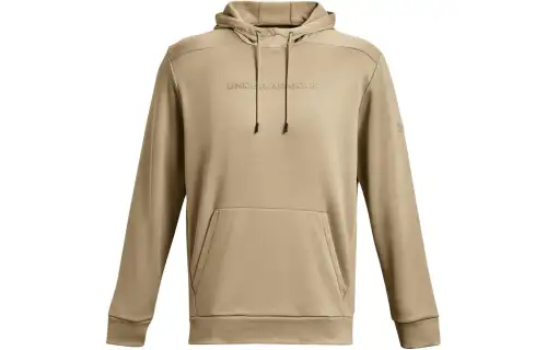 Under Armour Fleece Sweatshirts Men's Khaki Hooded Moderate Regular