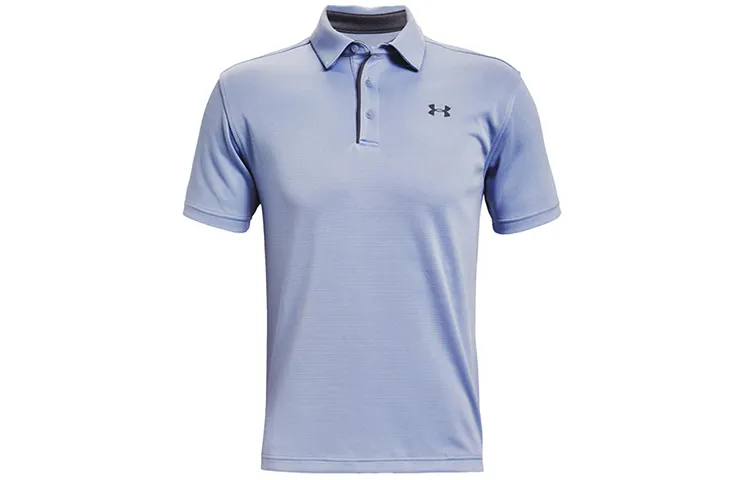 Under Armour Tech Polo Shirts Men's Blue Polo Collar Moderate Straight Fit