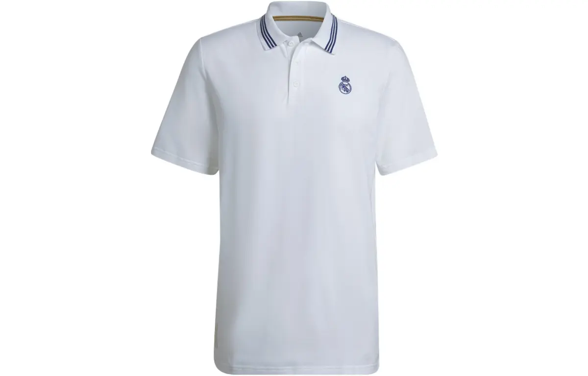 Adidas Real Madrid Football Polo Shirt Men's White