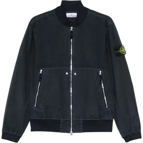 STONE ISLAND Logo Patch Zipped Jacket