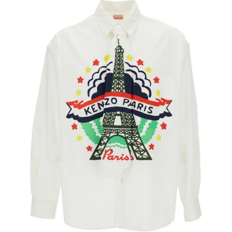KENZO Logo Printed Long Sleeve T Shirt