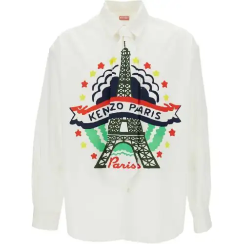 KENZO Logo Printed Long Sleeve T Shirt