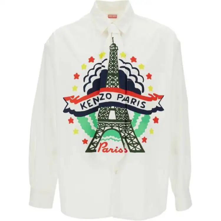 KENZO Logo Printed Long Sleeve T Shirt