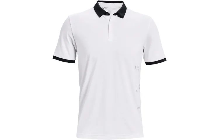 Under Armour Vanish Polo Shirts Men's White Polo Collar Moderate Straight Fit