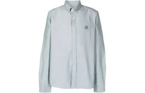 KENZO Shirts Men's Green Lapel Moderate Other