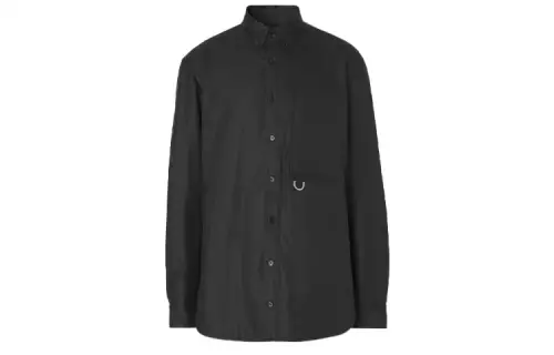 Burberry Shirts Men's Black Polo Collar Moderate Other