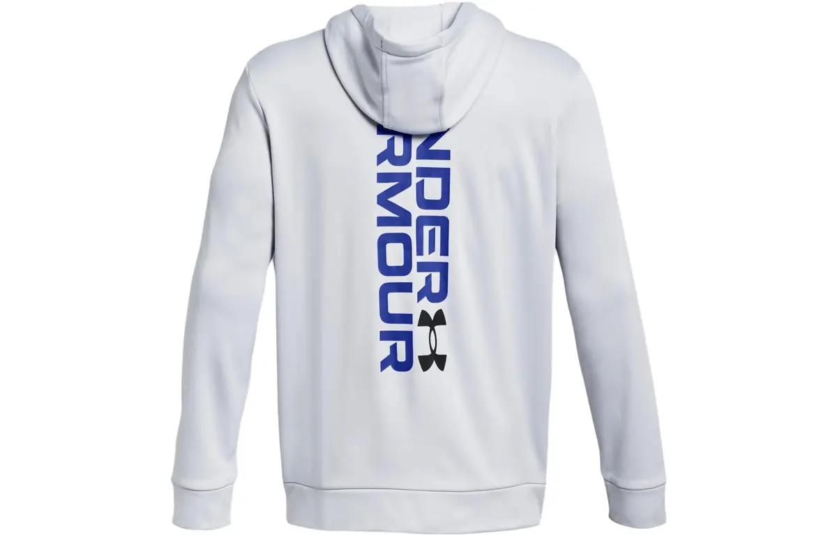 Under Armour Fleece Sweatshirts Men's Light Gray Hooded Moderate Regular