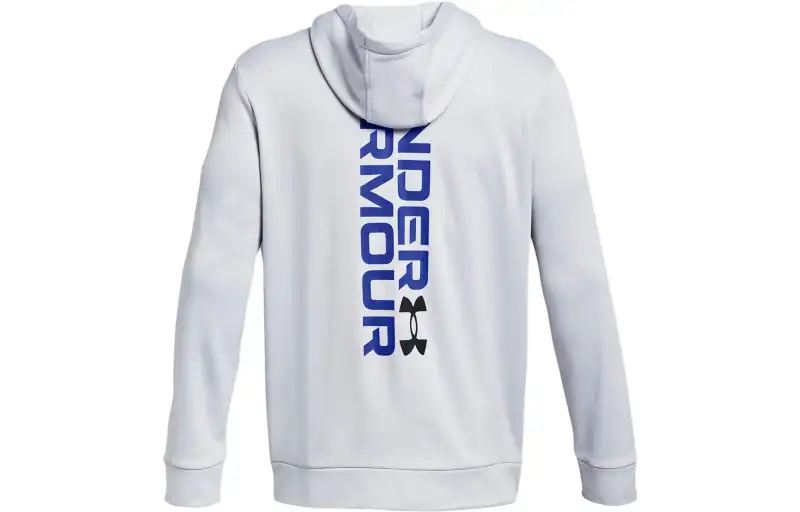 Under Armour Fleece Sweatshirts Men's Light Gray Hooded Moderate Regular