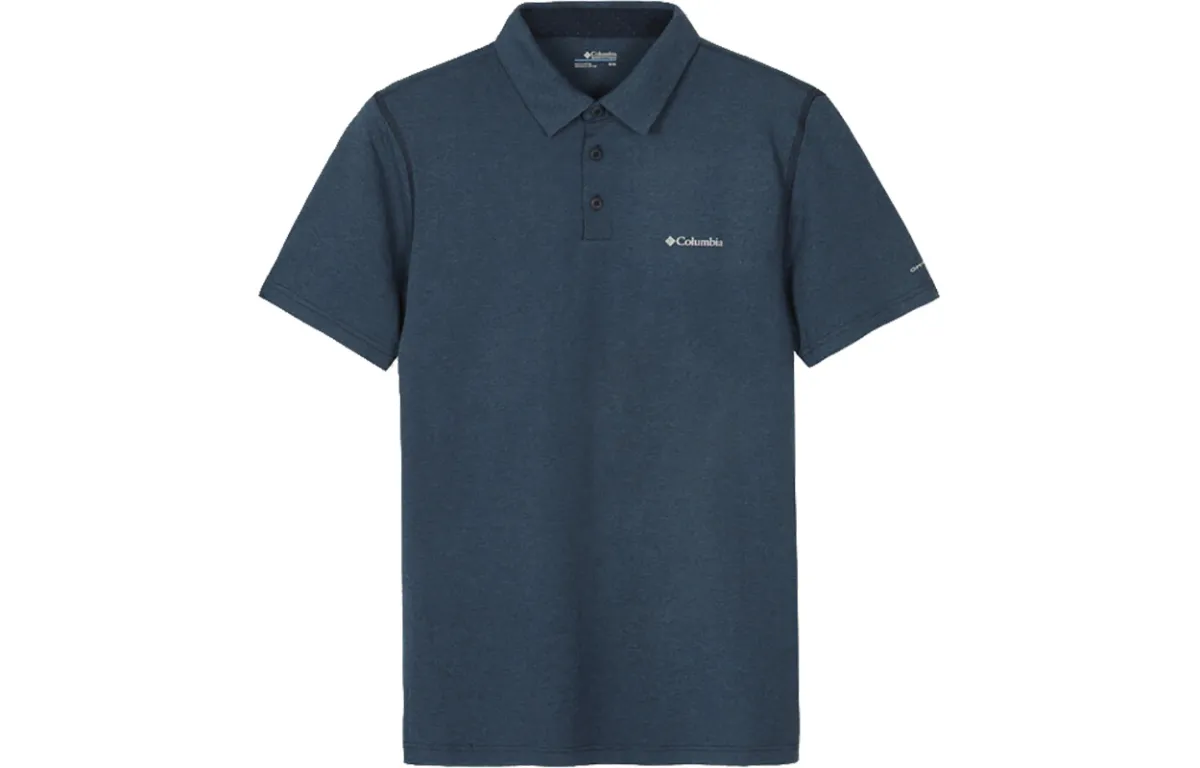 Columbia Polo Shirts Men's Navy Blue Moderate