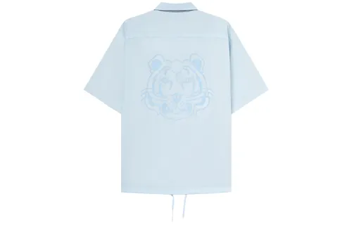 KENZO Shirts Men's Light Blue Square Collar Moderate Other