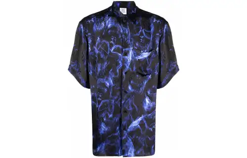 Vetements Short Sleeve Skulls Logo Print T Shirt