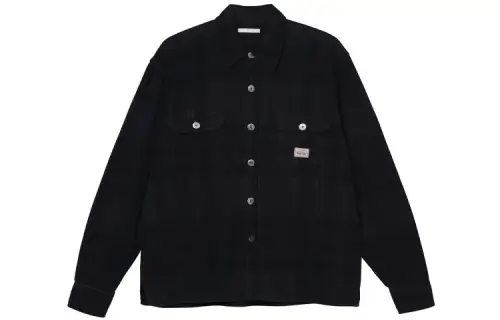 Stussy X OUR LEGACY Shirts Men's Black Square Collar Moderate Denim