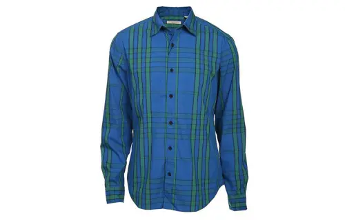 Burberry Shirts Men's Sea Blue Lapel Moderate Other