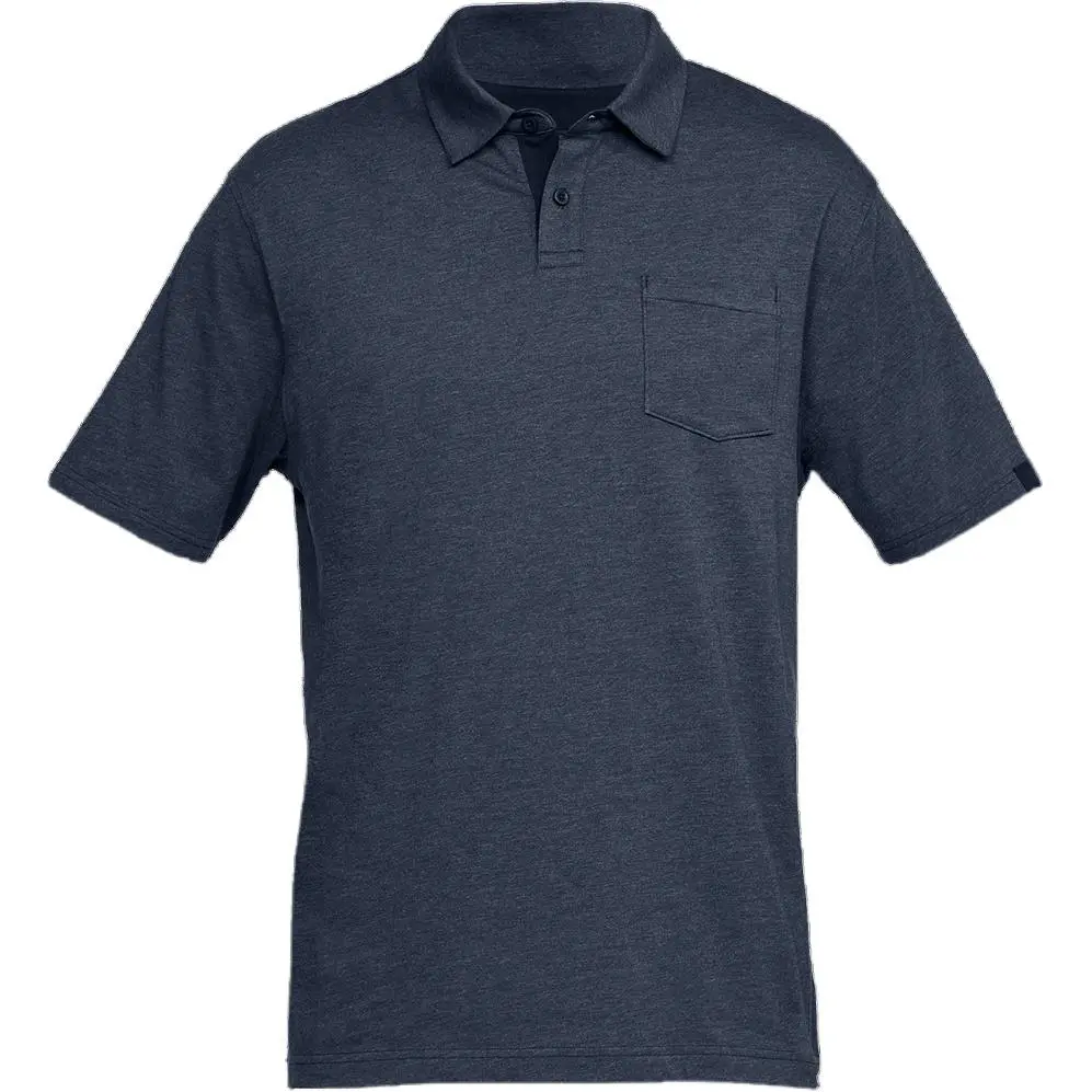 Under Armour Polo Shirts Men's Blue Polo Collar Moderate Straight Fit