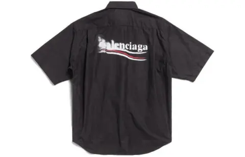 Balenciaga Shirt, Loose Fit Men's Black