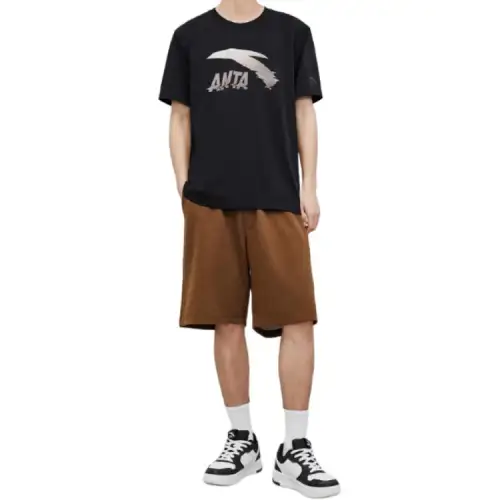 Anta T Shirt Men's Basic Black Silver
