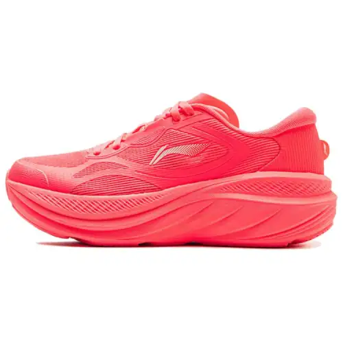 Li Ning Leisurely Low top Running Shoes Women's Fluorescent Begonia Red