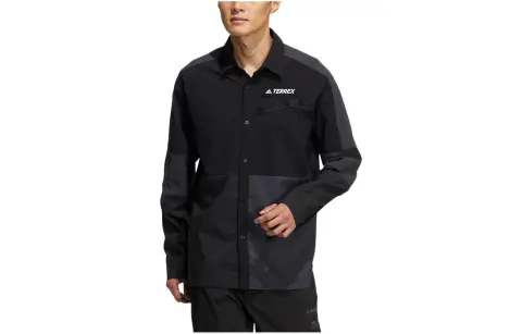 Adidas Shirts Men's Black Lapel Moderate
