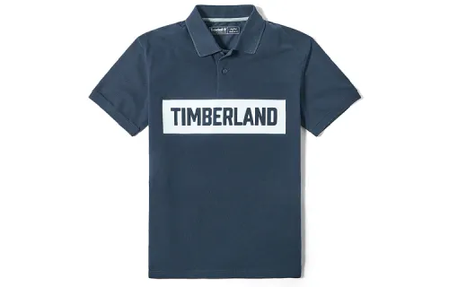 Timberland Polo Shirts Men's Blue Polo Collar Moderate Straight Fit