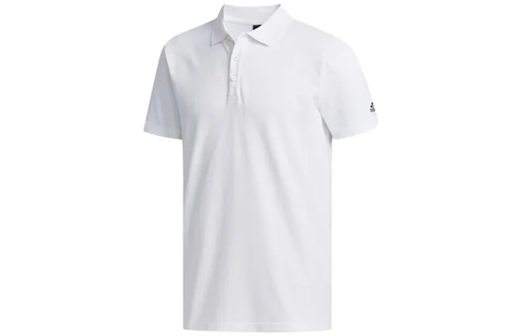 Adidas Polo Shirts Men's White Polo Collar Moderate Straight Fit