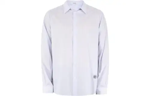 LOEWE Shirts Men's Blue Lapel Moderate Other