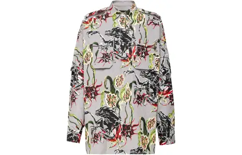 PRADA Graphic-Printed Button-Up Shirt