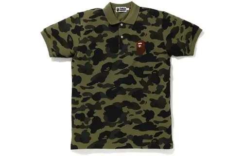 Bape 1st Camo Large Ape Head Polo Sleeve Print