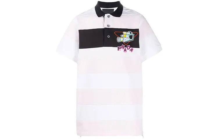Prada Striped Polo Shirt