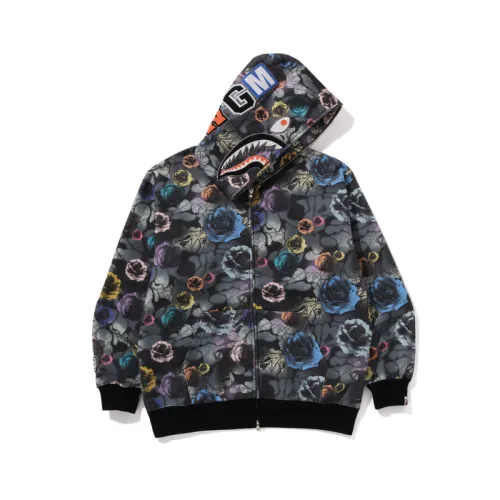 Bape Floral Camo Shark Relaxed Fit Full Zip Hoodie