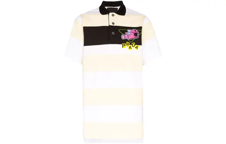 Prada Striped Polo Shirt