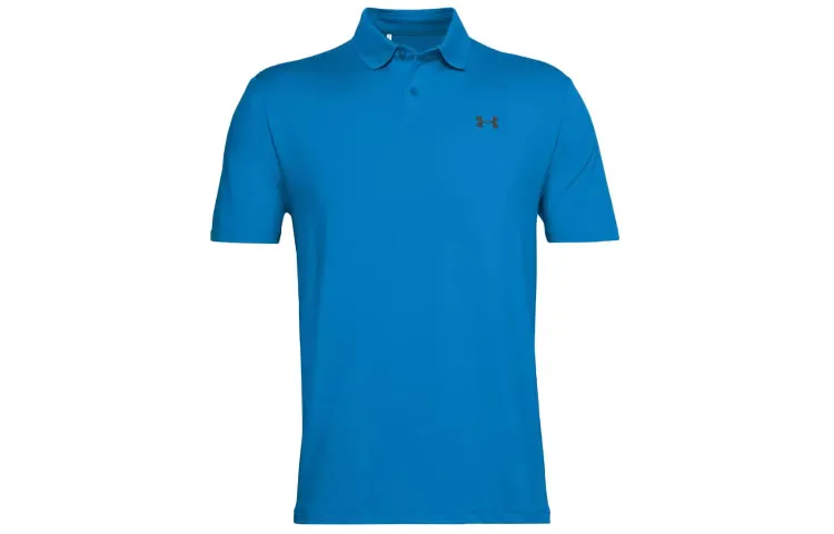 Under Armour Performance 2.0 Polo Shirts Men's Blue Polo Collar Moderate Straight Fit