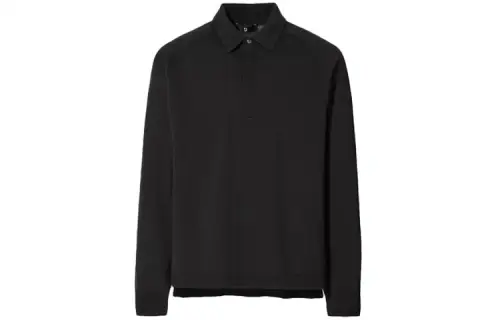 UNIQLO X JIL SANDER Jil Sander Polo Shirts Men's Black Polo Collar Moderate Straight Fit