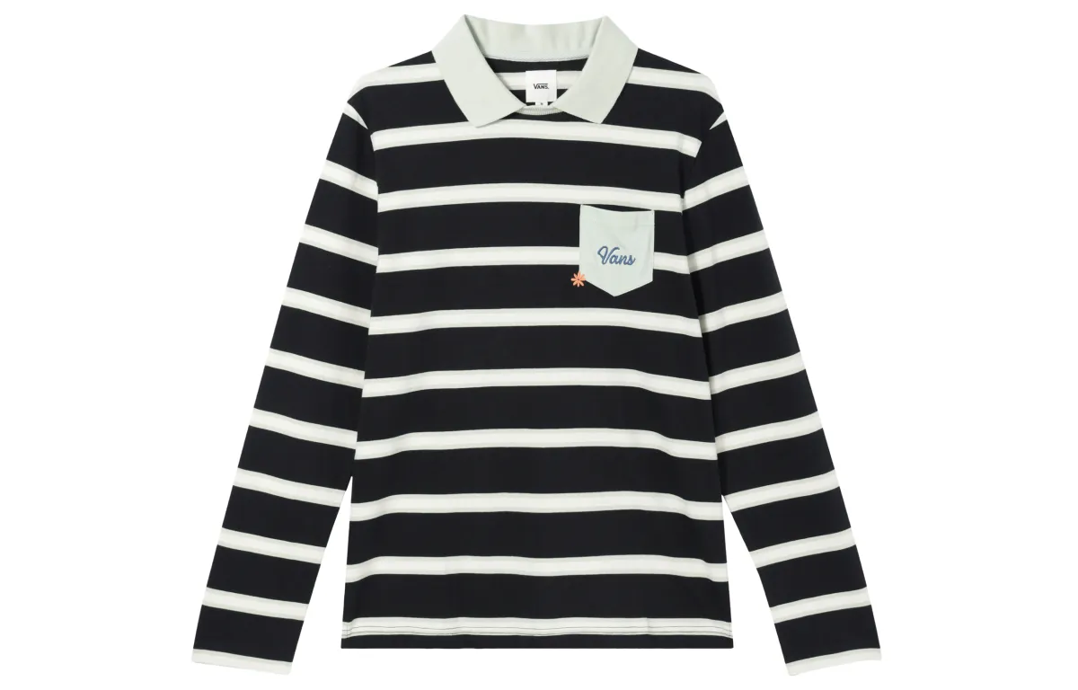 Vans Polo Shirts Men's Black Polo Collar Moderate Straight Fit