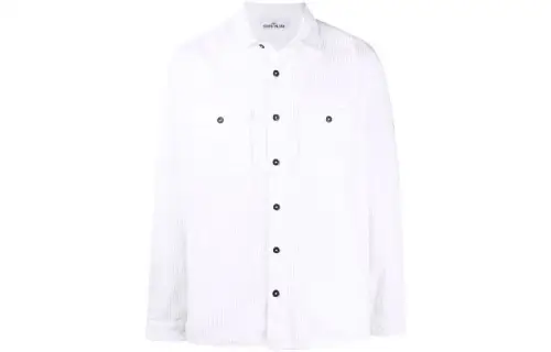 STONE ISLAND Shirts Men's White Moderate Other