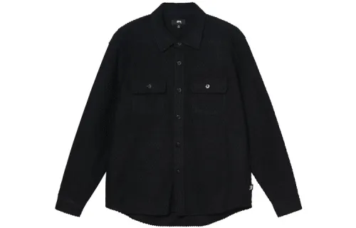 Stussy Textured Wool Cpo Long Sleeve Shirt
