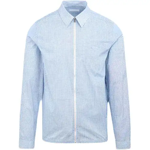 PRADA Shirts Men's Light Blue Pointed Collar Moderate Other