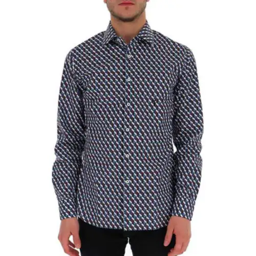 PRADA Shirts Men's Blue Lapel Moderate Shirt