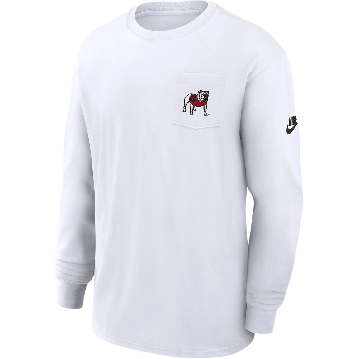Nike Georgia Bulldogs Legacy Max90 Pocket Men's Nike College Long Sleeve T Shirt