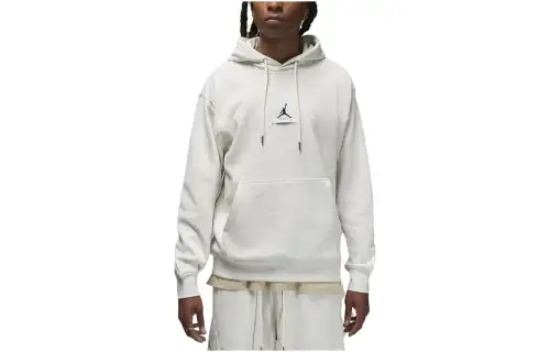 Jordan Sweatshirts Men's White Hooded Moderate Regular