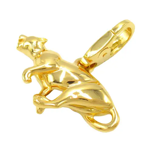 CARTIER Cartier Iconic Jaguar Pattern 18K Gold Brooch Women's Gold