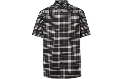 Burberry Shirts Men's Black Lapel Moderate Other