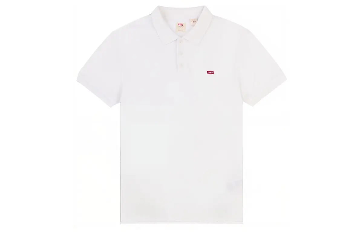 Levi's Polo Shirts Men's White Polo Collar Moderate Straight Fit