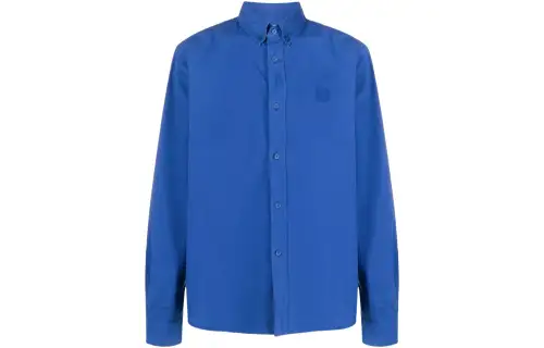 KENZO Shirts Men's Blue Lapel Moderate Other
