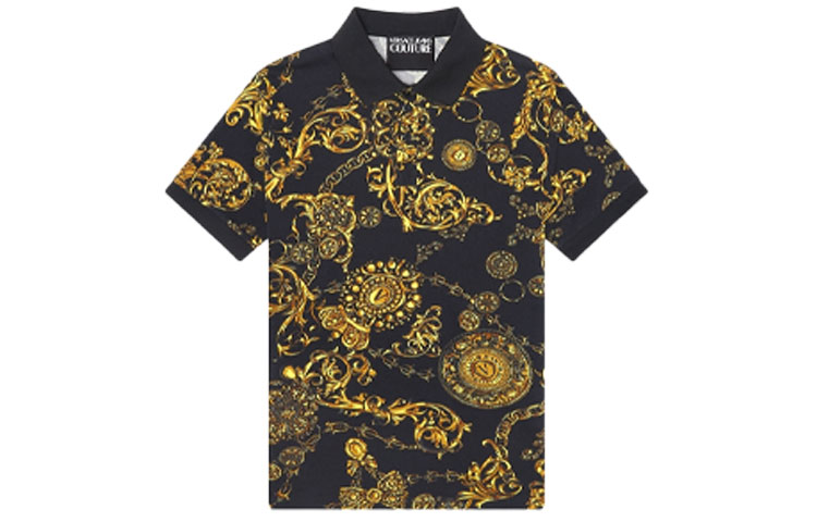 Мужская футболка-поло Versace VERSACE JEANS COUTURE Polo (черная)